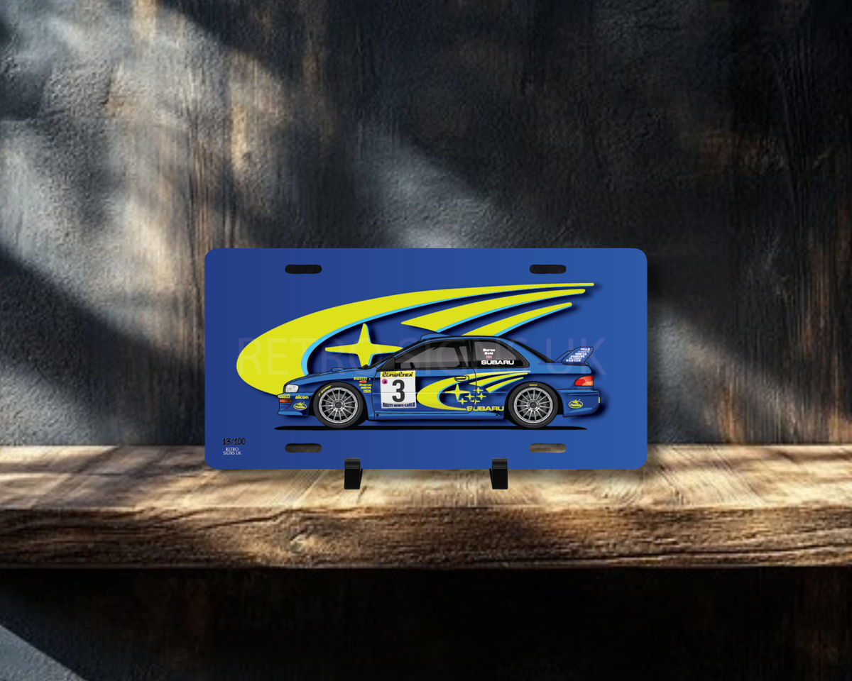 Impreza WRC STi Licence Plate Wall Art | Premium Aluminium Car Sign