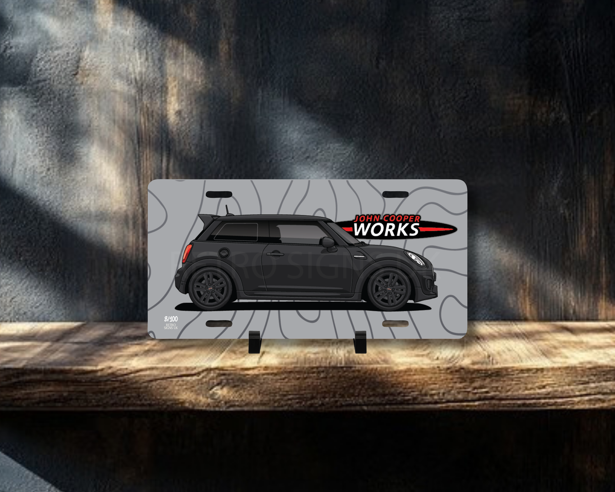 Cooper JCW F56 Licence Plate Wall Art | Premium Aluminium Car Sign