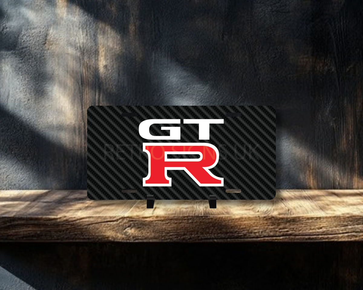 GT-R Licence Plate Style Sign | Premium Aluminium Display Sign