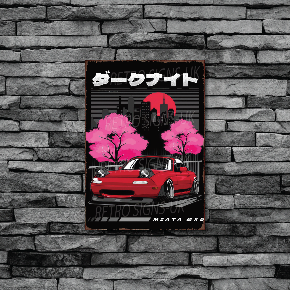 MX5 Miata pink tree