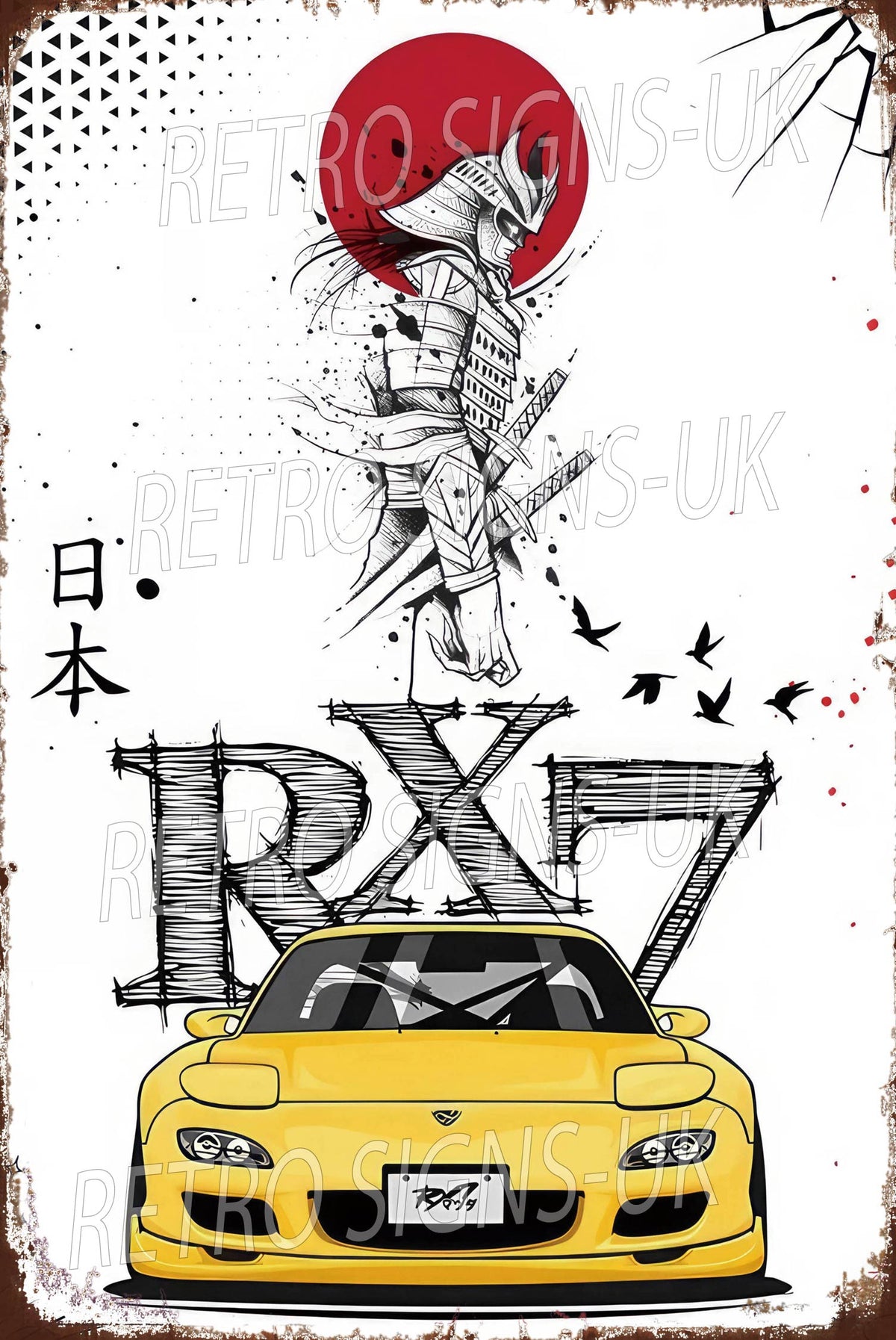 RX7 yellow samurai