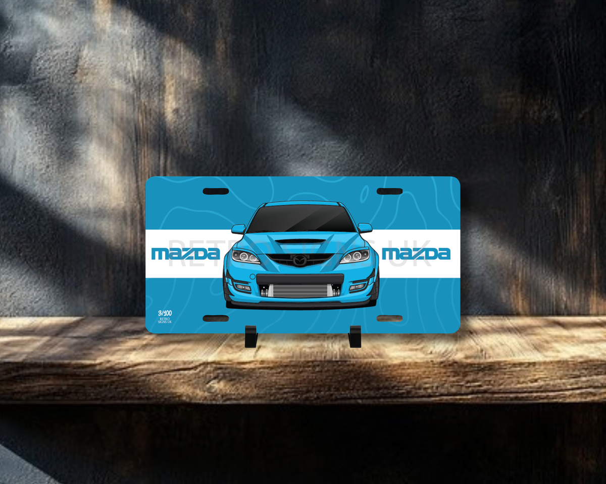 Mazda 3 MPS Mk1 Licence Plate Wall Art | Premium Aluminium Car Sign