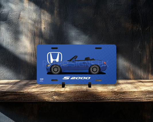 Honda S2000 AP1 Licence Plate Wall Art | Premium Aluminium Car Sign