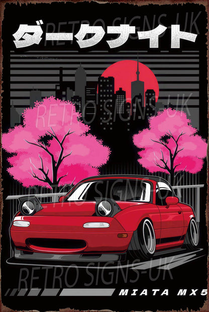 MX5 Miata pink tree