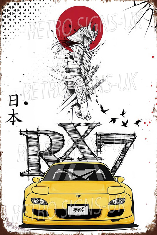 RX7 yellow samurai