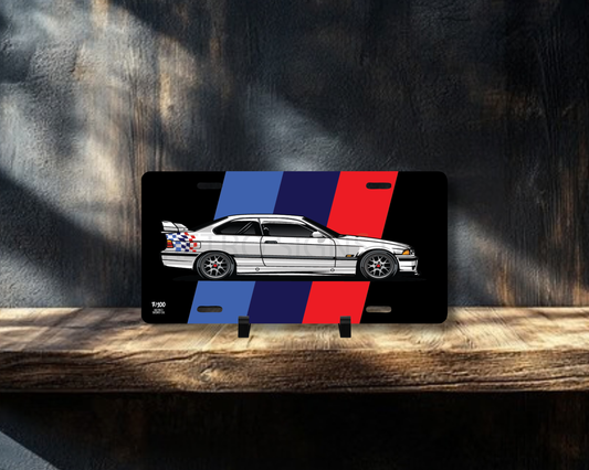 Silver E36 M3Licence Plate Wall Art | Premium Aluminium Car Sign