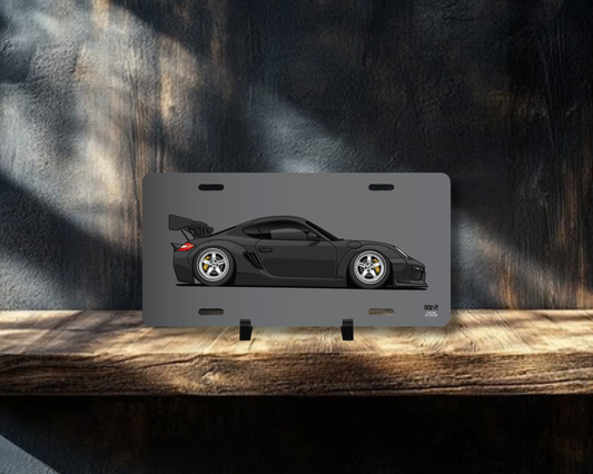 Cayman 987 Widebody Licence Plate Wall Art | Premium Aluminium Car Sign