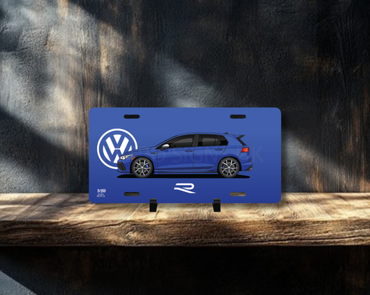 Golf R Mk8 Licence Plate Wall Art | Premium Aluminium Car Sign