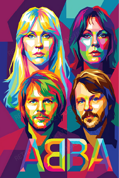 ABBA Multicolour - Aluminium Metal Sign 20x30cm