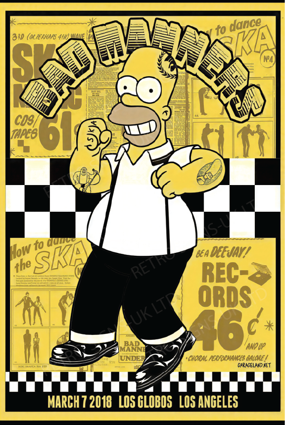 Bad Manners Homer – Aluminium Metal Wall Sign 20 x 30cm
