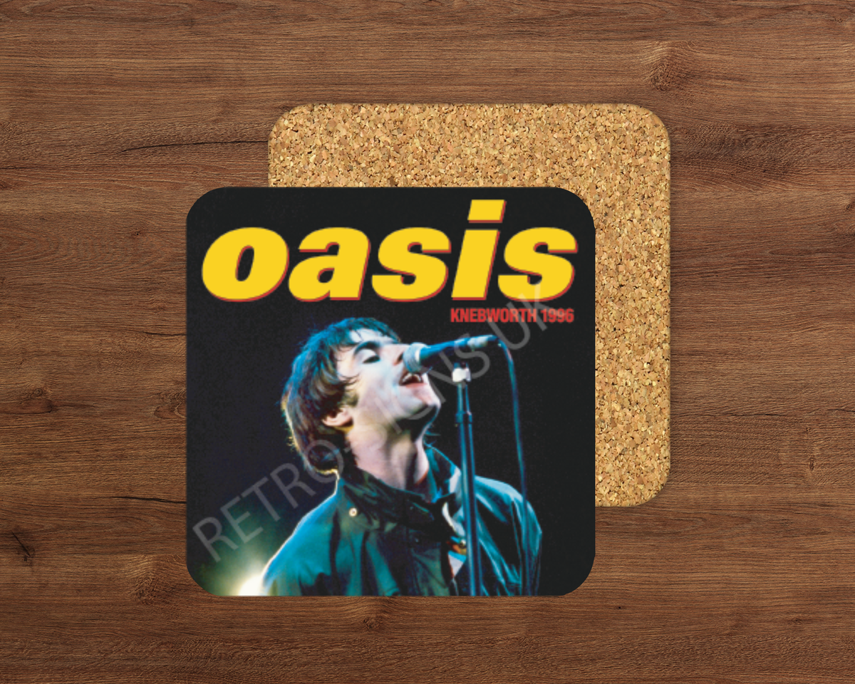 Knebworth glossy cork-backed drink coaster by Retro Signs UK