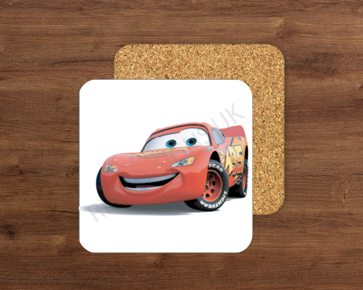 Lightning glossy cork-backed drink coaster by Retro Signs UK