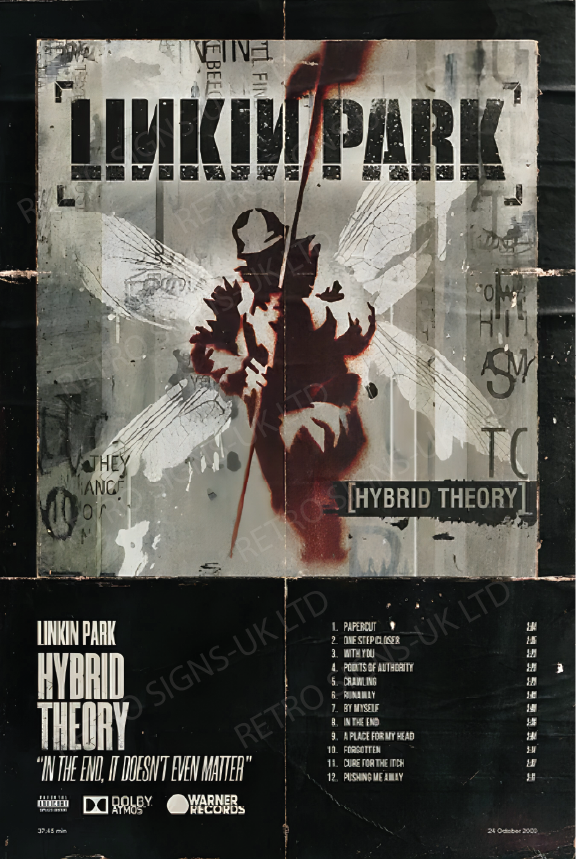 Linkin Park – Aluminium Metal Wall Sign 20 x 30cm