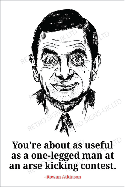 Mr Bean - Aluminium Metal Sign 20x30cm