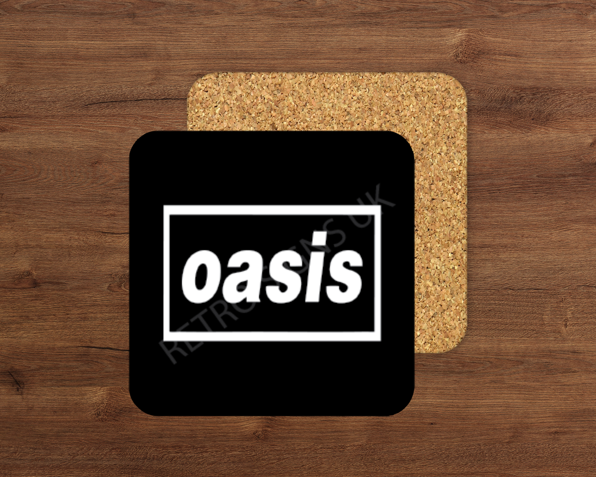 Oasis glossy cork-backed square coaster