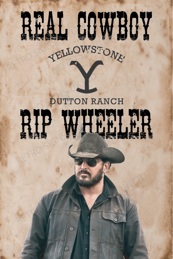 Rip Wheeler - Aluminium Metal Sign 20x30cm