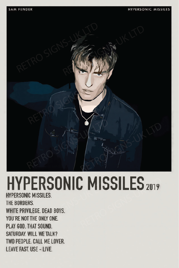 Sam Fender - Aluminium Metal Sign 20x30cm