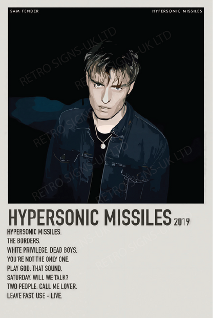 Sam Fender - Aluminium Metal Sign 20x30cm
