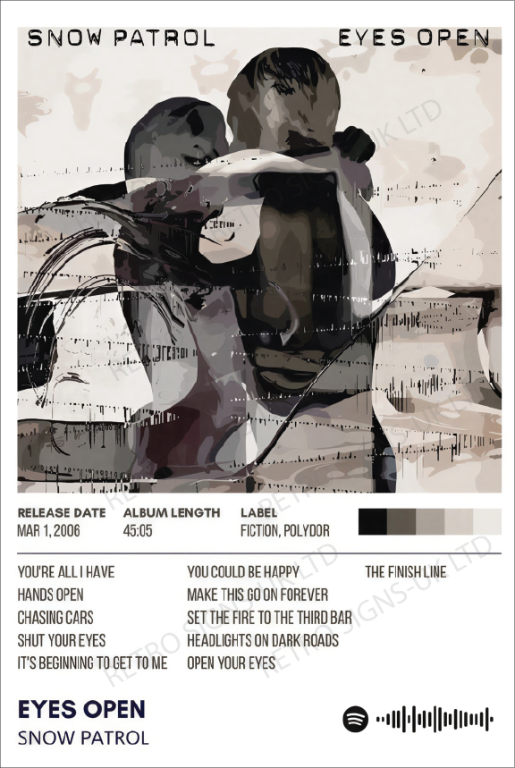 Snow Patrol - Aluminium Metal Sign 20x30cm