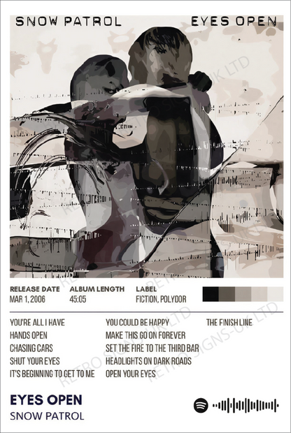 Snow Patrol - Aluminium Metal Sign 20x30cm
