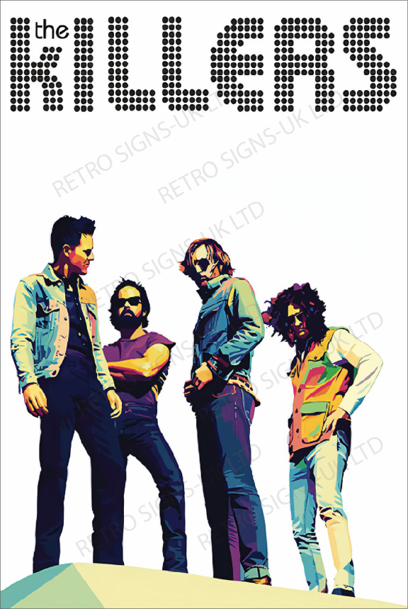 The Killers - Aluminium Metal Sign 20x30cm