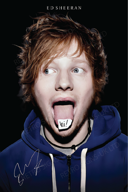Ed Sheeran – Aluminium Metal Wall Sign 20 x 30cm
