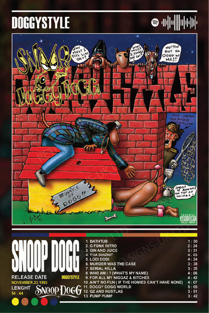 Snoop Dogg Doggystyle – Aluminium Metal Wall Sign 20 x 30cm