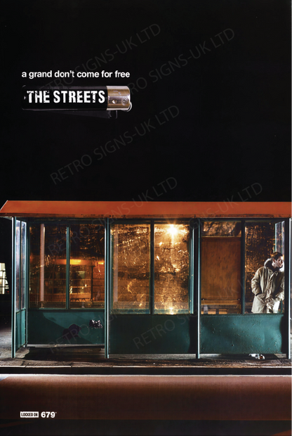 The Streets A Grand Dont Come for Free – Aluminium Metal Wall Sign 20 x 30cm